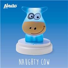 Alecto - NAUGHTY COW LED noční světlo, modrá