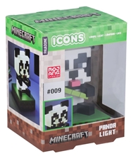 Minecraft lampička - Panda s bambusem na bloku