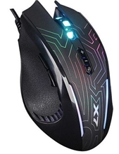 Herní myš A4Tech X87 - Oscar Neon, 2400DPI, optická, 8 tlačítek, drátová USB, neonové podsvícení, černá