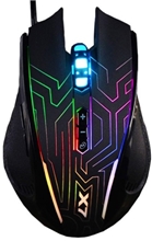 Herní myš A4Tech X87 - Oscar Neon, 2400DPI, optická, 8 tlačítek, drátová USB, neonové podsvícení, černá