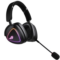 ASUS sluchátka ROG DELTA II, Bezdrátové 2.4GHz, ARGB, černá