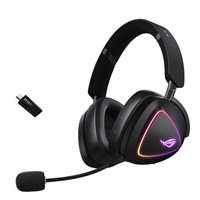 ASUS sluchátka ROG DELTA II, Bezdrátové 2.4GHz, ARGB, černá