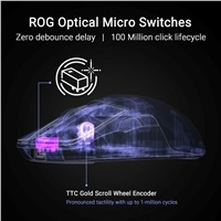 ASUS Herní myš ROG Harpe Ace Extreme, Bezdrátová BT, RF 2.4GHz, černá