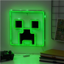 Minecraft Creeper LED neonové svetlo na zeď (25 cm)