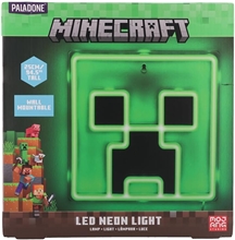 Minecraft Creeper LED neonové svetlo na zeď (25 cm)