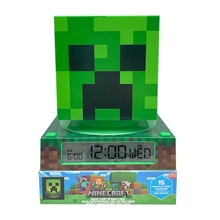 Budík s lampou Minecraft Creeper 3D