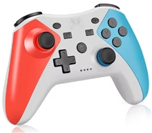 Bezdrôtový herný ovládač biely: Modrá + červená (SWITCH/PC)