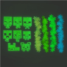Minecraft sada dekorativních svítících samolepek (208 kusů)