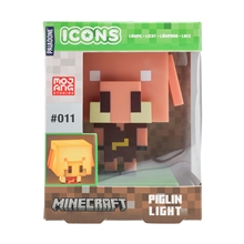 Dekorativní svítící plastová figurka Minecraft - Piglin (výška 12 cm)