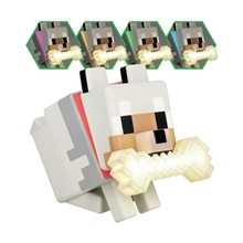 Dekorativní svítící plastová figurka Minecraft - Wolf Light (výška 14 cm)