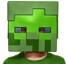 Plastová maska na tvář Minecraft: Zombie