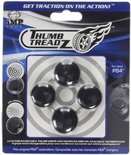 Gumičky na analógové páčky (4 ks) IMP Tech: Thumb Treadz - čierne (PS4)