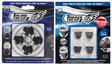 Gumičky na analógové páčky a gripy na triggery iMP Tech: Trigger Treadz - Trigger Grips (4 ks) + Trigger Treadz - Thumb Grips (4 ks) - čierne (PS4)