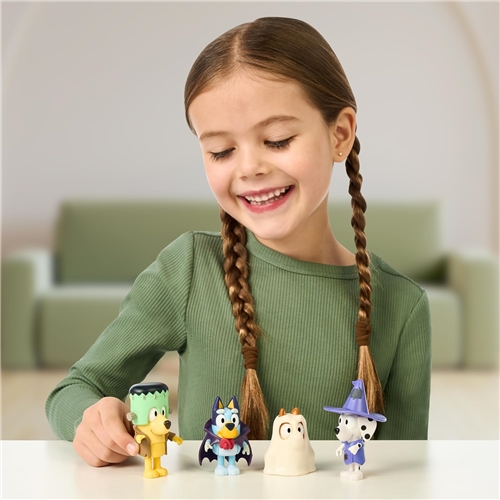 Figúrky Bluey 4-Pack - Halloween