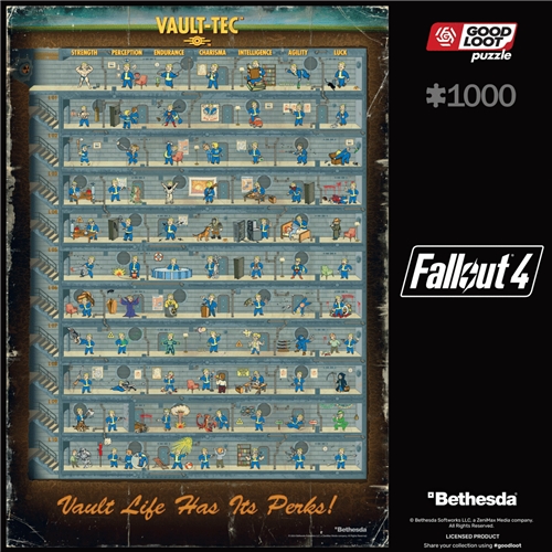 Puzzle Fallout 4 - Perk Poster 1000 ks