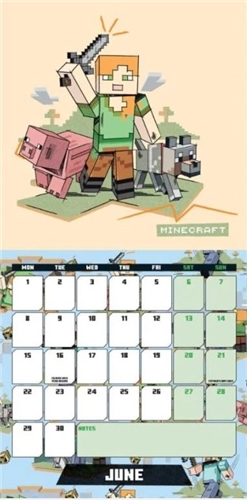 Mini kalendár 2026 - Minecraft