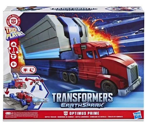 Hasbro Transformers Nákladné auto do hracej sady: Earthspark - Optimus Prime Bojový príves (G0750)