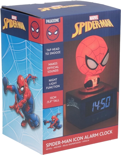 Budík s nočným svetlom Marvel Spider-Man Icon Alarm Clock (15 cm)