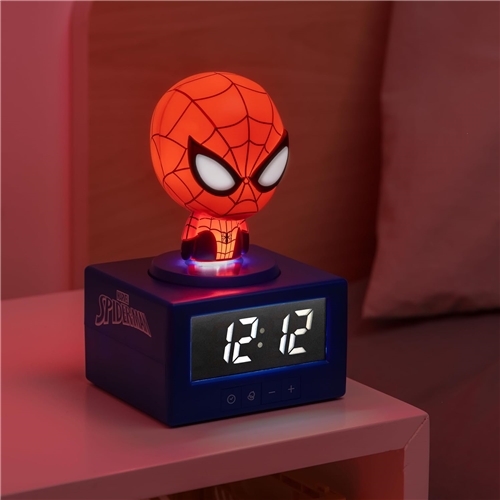 Budík s nočným svetlom Marvel Spider-Man Icon Alarm Clock (15 cm)