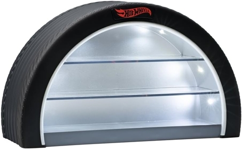 Lampička s poličkou Hot Wheels Desktop / Wall Tyre Display Case