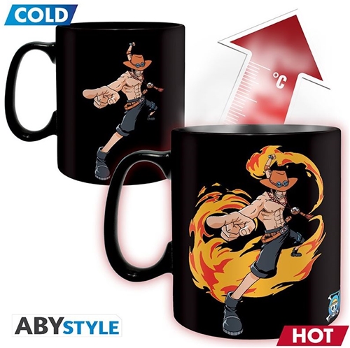 Hrnček One Piece - Luffy & Ace, meniteľný hrnček