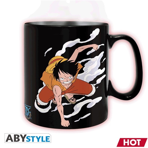 Hrnček One Piece - Luffy & Ace, meniteľný hrnček