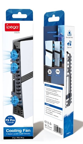 iPega P5R002 prídavné chladenie pre PS5 Pro/Slim priehľadné