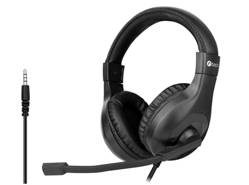 Slúchadlá - C-TECH MHS-05, 3.5 mm Jack - Čierna (PC)