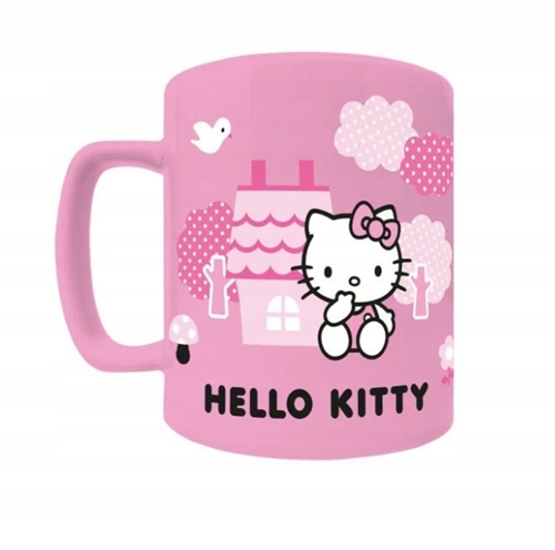 Hello Kitty s ružovou mašľou - Hrnček s návlekom