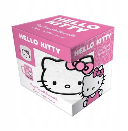 Hello Kitty s ružovou mašľou - Hrnček s návlekom