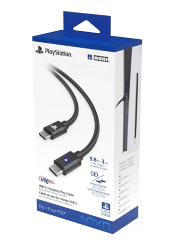 Hori USB-C/USB-C napájací kábel pre DualSense 60W 3m (ČIERNA)