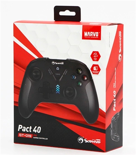 Gamepad Marvo PACT 40, 16tl., USB, vibračné (ČIERNA)