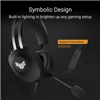  ASUS TUF Gaming H1 GEN II headphones, wired, black (ZĽAVA)